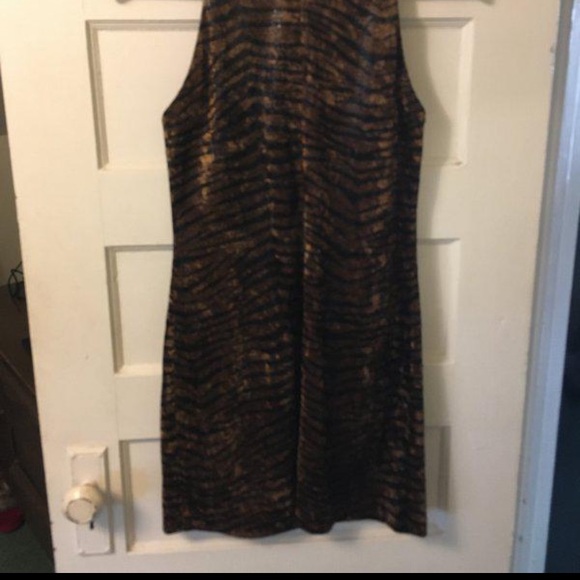 Hyena Striped Velvety Body Con Dress - Picture 5 of 8